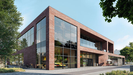 Fassadenbau für Discounter